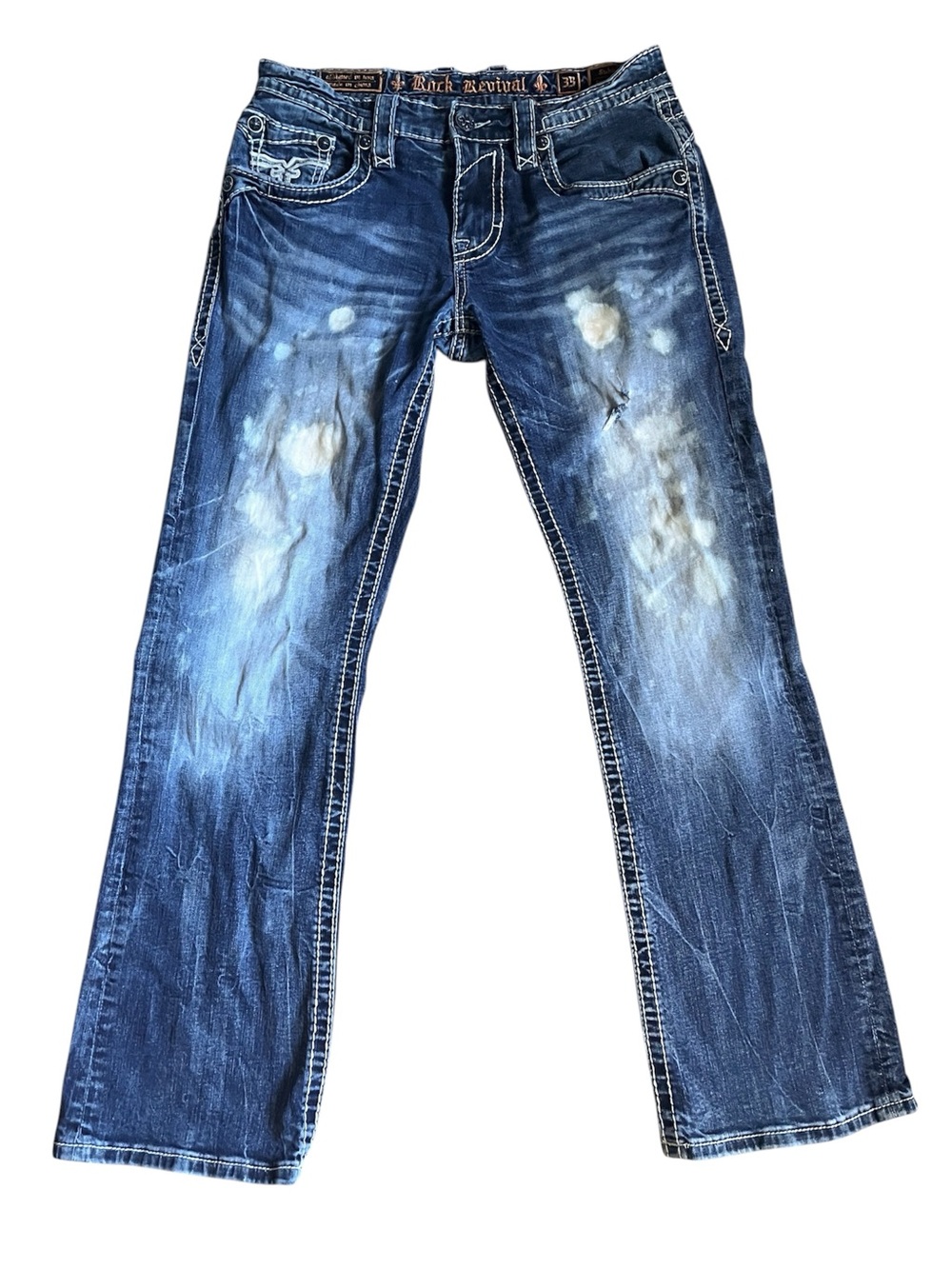 Rock Revival Suhul Bleached Slim Boot Jeans